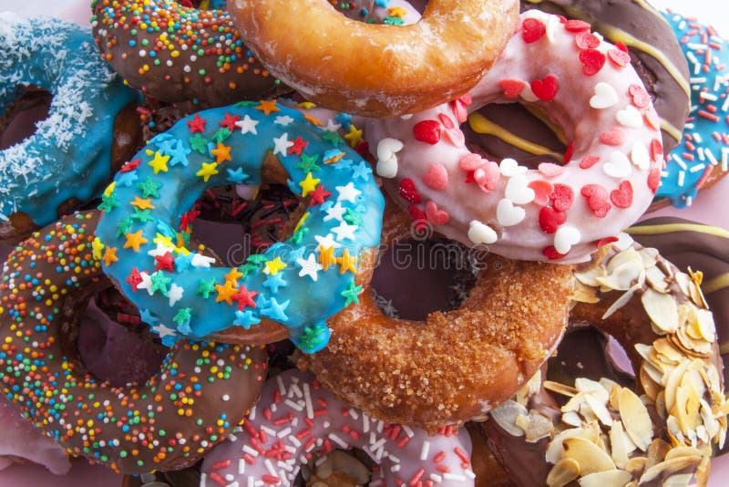 Colorfull delicious donuts for background use. Colorfull delicious donuts for background use