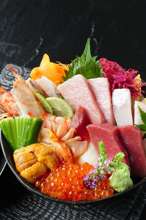 Mezcla determinada del sashimi de Japón