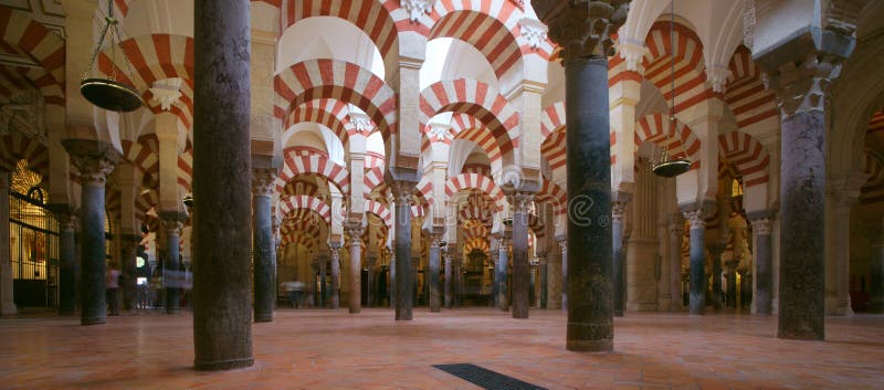 Repetición arcos Ellos son típico Éste famoso mezquita.