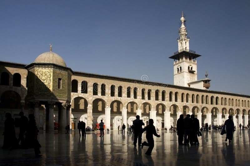 Mezquita de Umayyad en Damasco, Siria fotografía de archivo Mezquita de Umayyad en Damasco, Siria fotografía de archivo