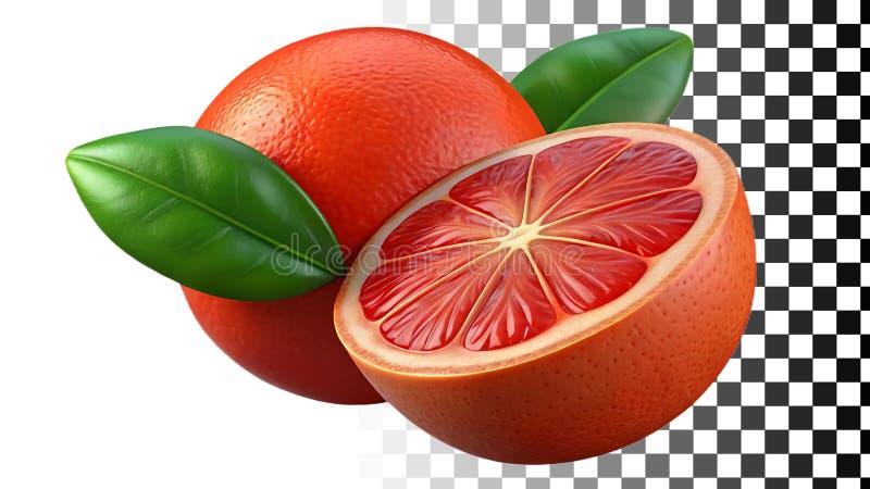 Mezzo agrumi a fette di sangue fresco di agrumi di agrumi di coca vitamina C immagine trasparente di AI generative royalty illustrazione gratis