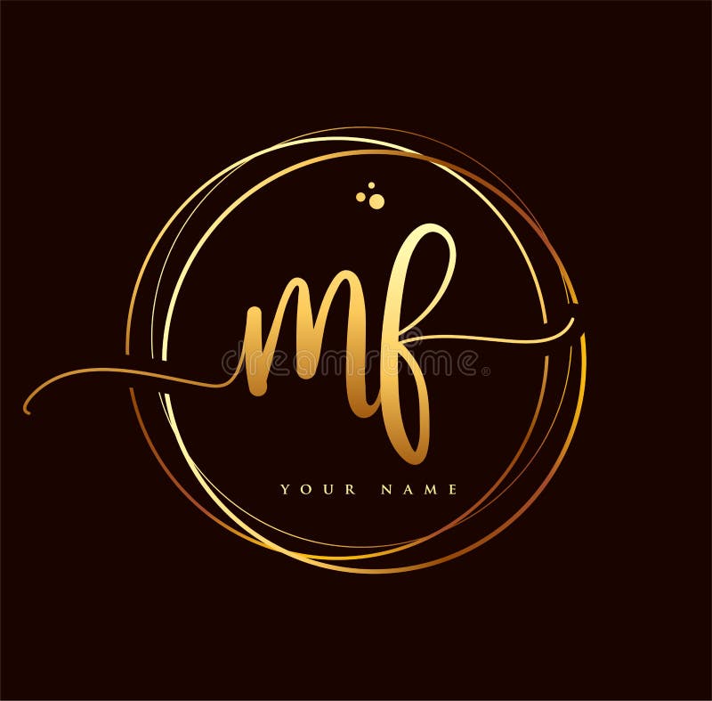 LV Initial Handwriting Logo Golden Color. Hand Lettering Initials