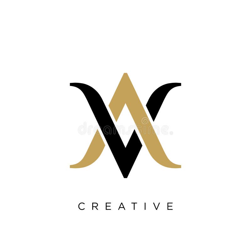 VA AV Letter LOGO Luxury Premium Company Simple Design Stock ...