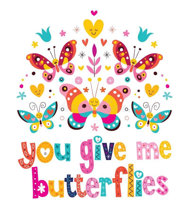 Mi date le farfalle royalty illustrazione gratis