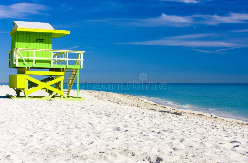 Cabina sul Spiaggia, Spiaggia,, Stati Uniti d'America.