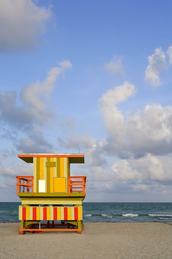 Miami Beach lifeguard colorful houses