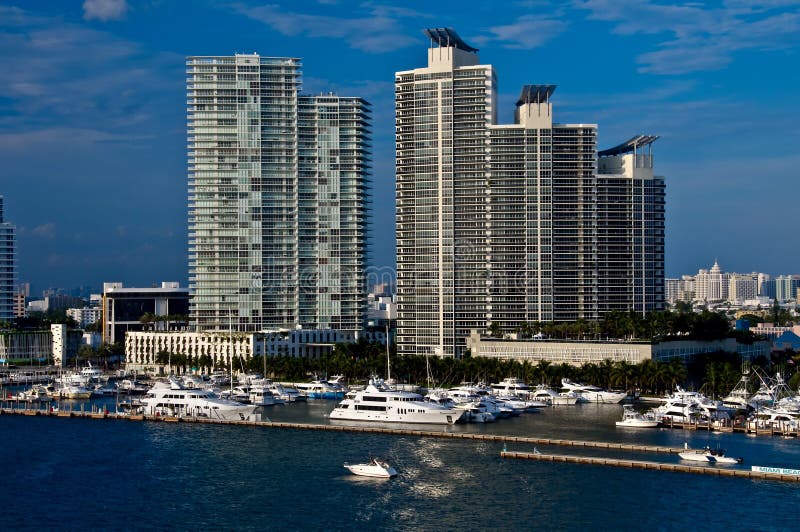Miami Beach Marina stock photo