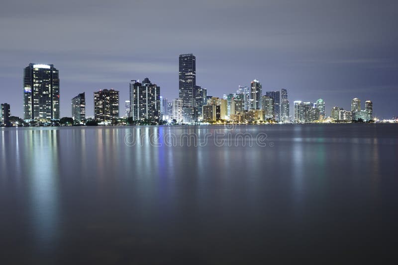 Miami city skyline royalty free stock image