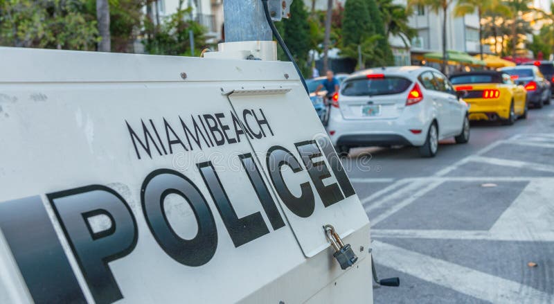 MIAMI - FEBRUARY 2016: Police car in Miami Beach. Police patrols