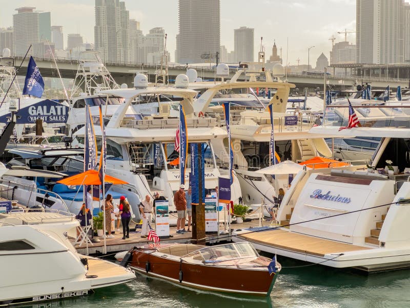 Photo of the Miami International Boat Show Downtown Miami FL Editorial