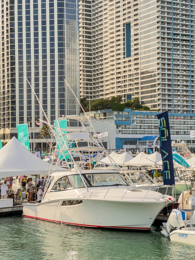 Photo of the Miami International Boat Show Downtown Miami FL Editorial