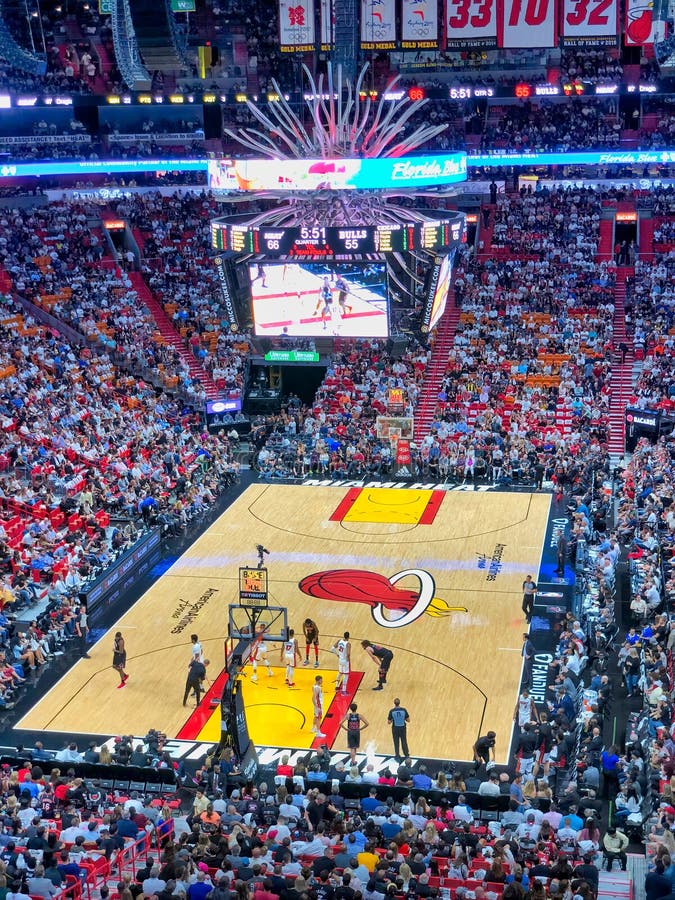 Miami, Florida March 29, 2018 Crowd at the Basketball Stadium during a Match Editorial