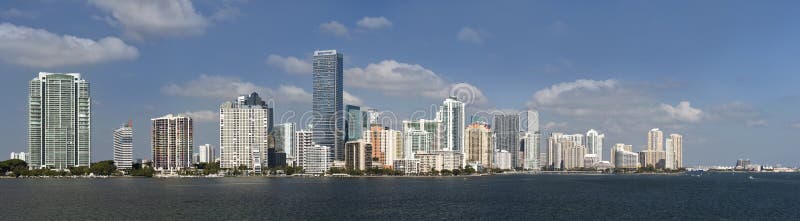 Miami Florida panorama of downtown buildings