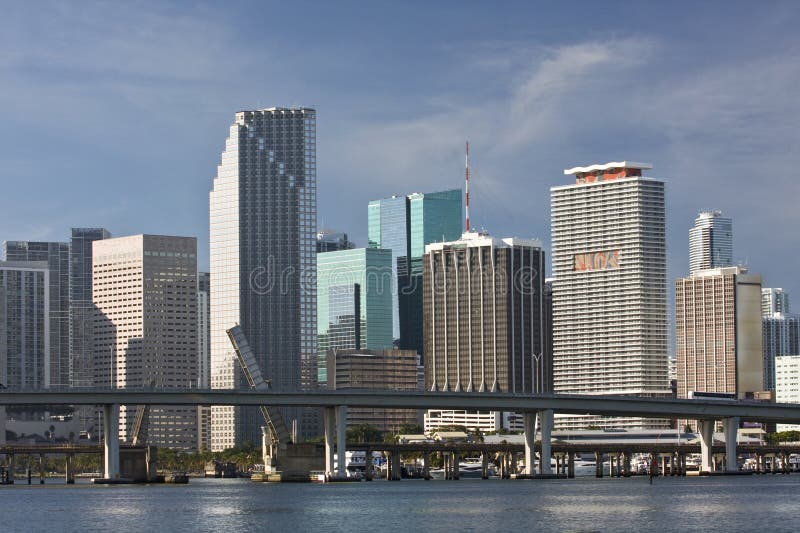 Miami Florida panorama of downtown buildings