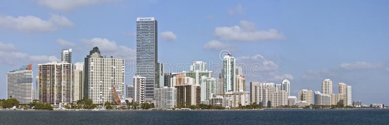 Miami Florida panorama of downtown buildings