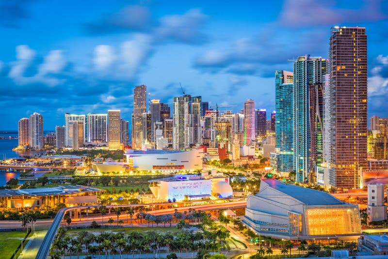 Miami, Florida, USA downtown cityscape.