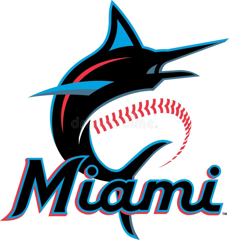 Miami Marlins new logo vector stock illustration Miami Marlins new logo vector stock illustration