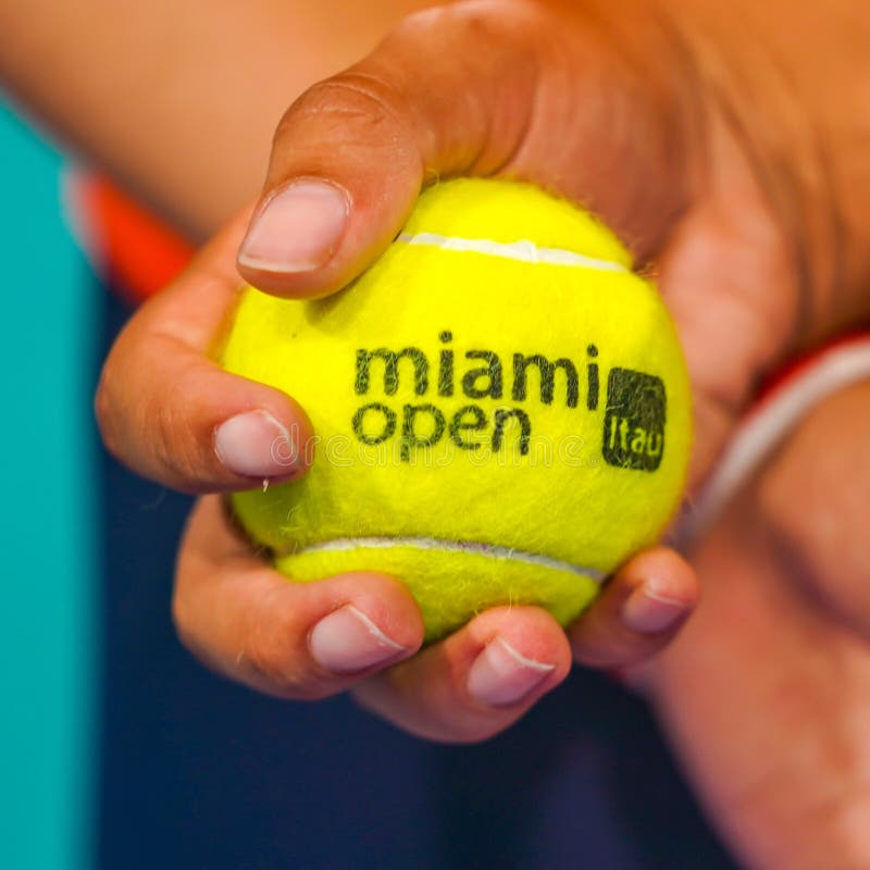 Miami Open Official Tennis Ball at the Hard Rock Stadium in Miami