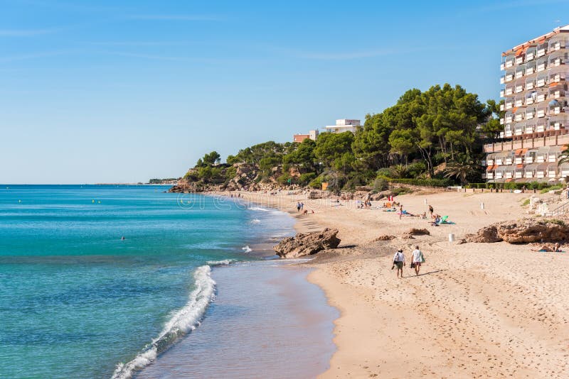 MIAMI PLATJA, SPAIN SEPTEMBER 18, 2017 View of the Sandy Beach. Copy