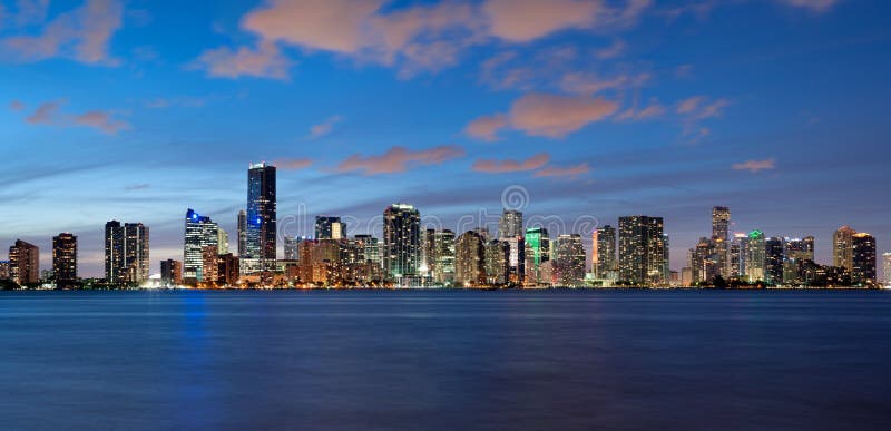 Miami Skyline at dusk