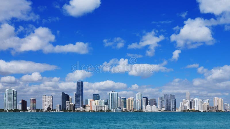 Miami skyline time lapse