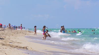 Usa day light summer time miami south beach panorama 4k florida