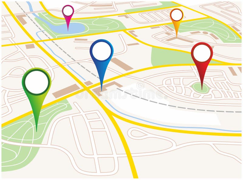 Miasto mapa ilustracja wektor Miasto mapa ilustracja wektor