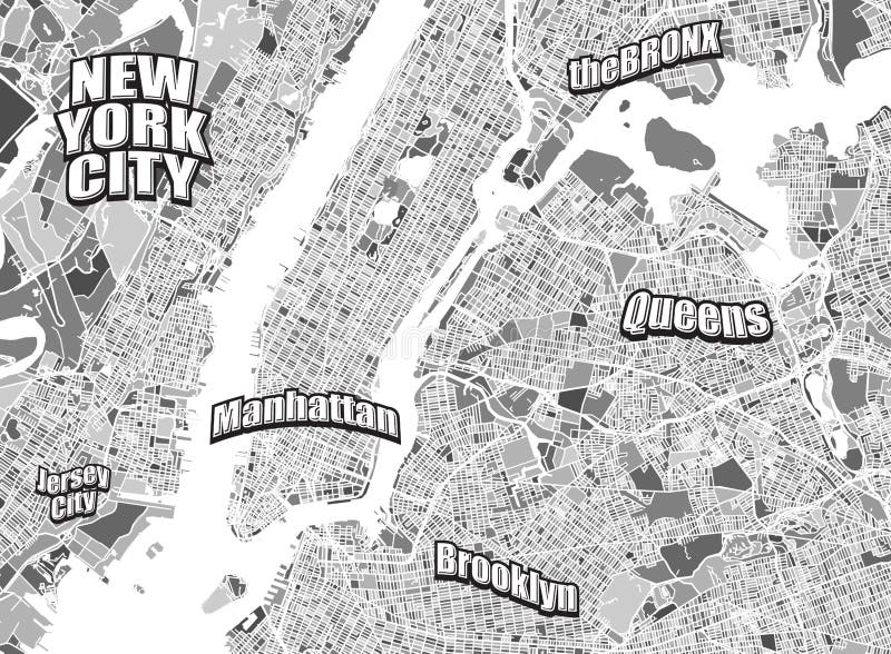 Miasto Nowy Jork gromadzka mapa royalty ilustracja Miasto Nowy Jork gromadzka mapa royalty ilustracja