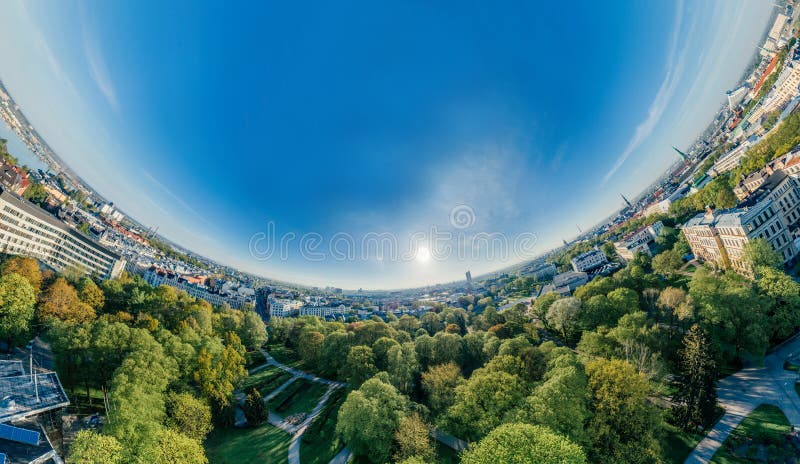 Miasto parków trutnia sfery 360 vr Ryski widok