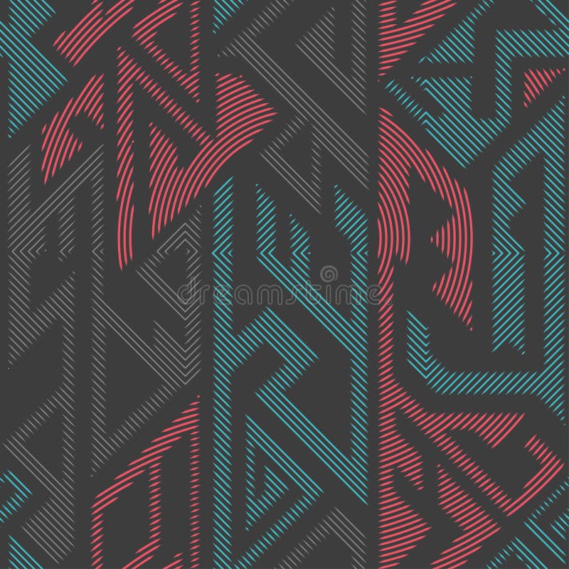 Miastowego koloru geometryczny bezszwowy wzór royalty ilustracja Miastowego koloru geometryczny bezszwowy wzór royalty ilustracja