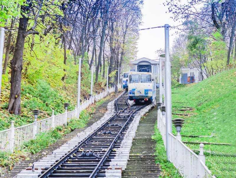 Miastowy funicular w Kijów, Ukraina zdjęcie stock Miastowy funicular w Kijów, Ukraina zdjęcie stock