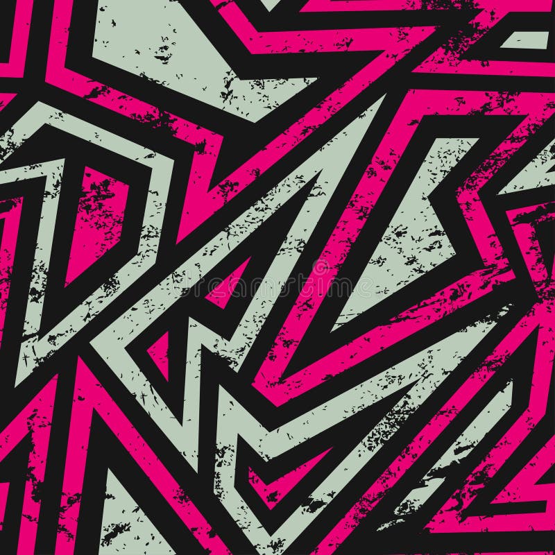 Miastowy geometryczny bezszwowy wzór z grunge skutkiem ilustracja wektor Miastowy geometryczny bezszwowy wzór z grunge skutkiem ilustracja wektor