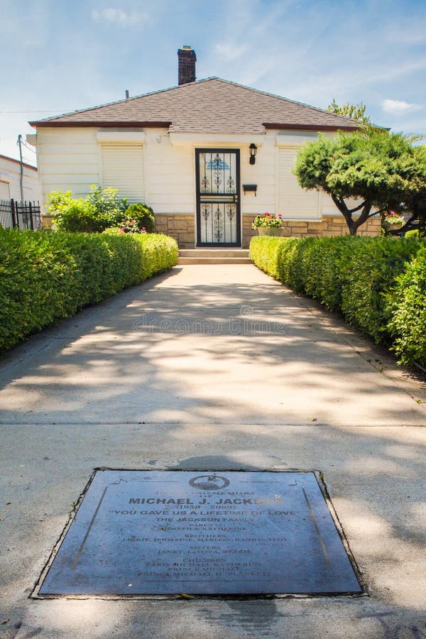 Michael Jackson Childhood Home Gary ADENTRO Imagen de archivo editorial