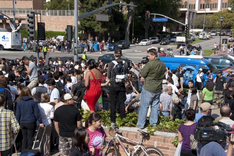 Gathering Fans Remember Michael Jackson Editorial Photo Image of
