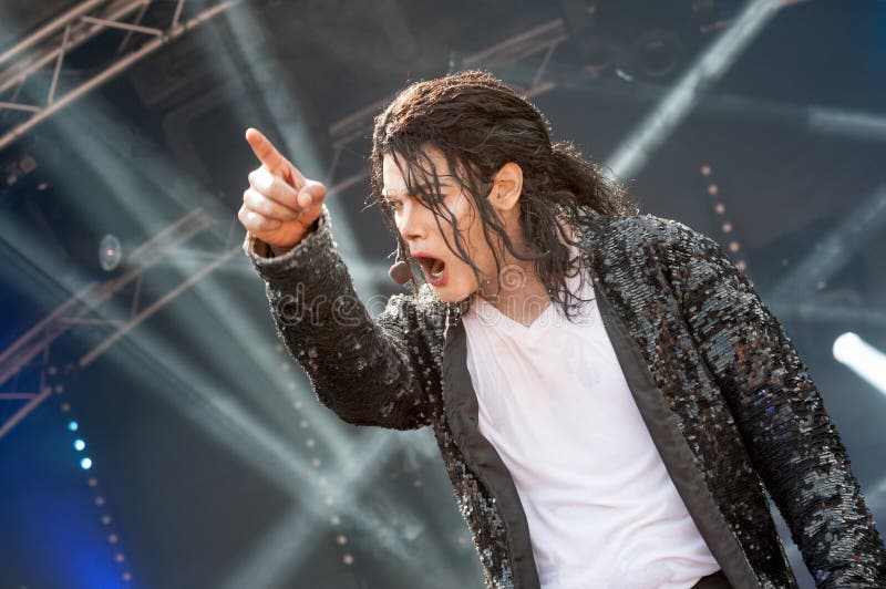 Yateley, UK - June 27, 2015: Navi, a professional Michael Jackson tribute artist and impersonator performing at the GOTG festival in Yateley, UK