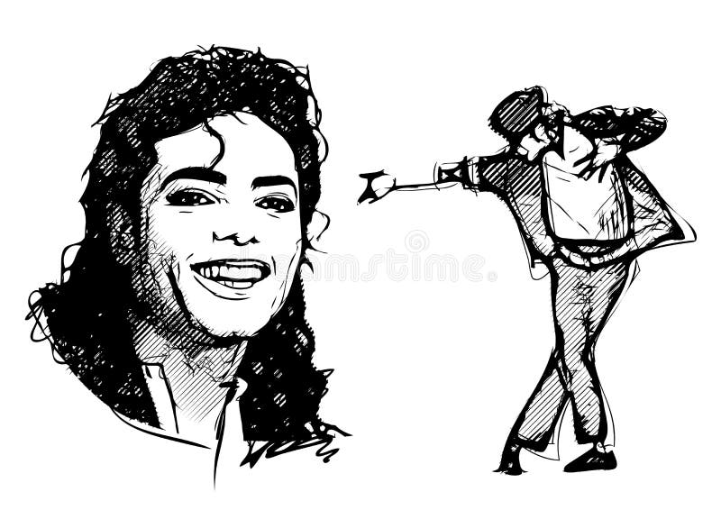 Michael Jackson cartoon editorial photo. Illustration of thriller - 15950186