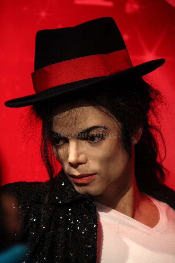 Michael jackson wax statue at madame tussauds museum at hong kong. he was the marxist and political leader.