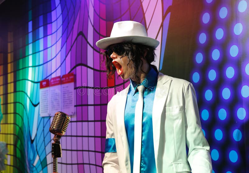 Wax statue of Michael Jackson. Wax figure in Waxworks Museum.