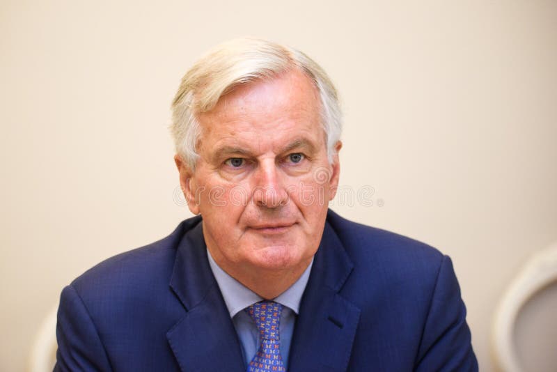 Michel Barnier, Europese Belangrijkste Onderhandelaar voor het Verenigd Koninkrijk die de Europese Unie weggaan royalty-vrije stock afbeeldingen Michel Barnier, Europese Belangrijkste Onderhandelaar voor het Verenigd Koninkrijk die de Europese Unie weggaan royalty-vrije stock afbeeldingen