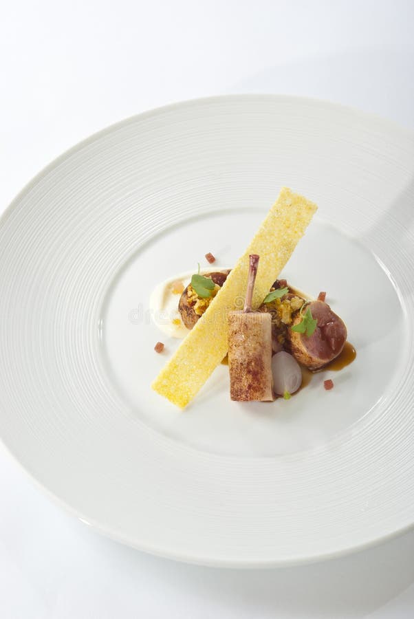 Michelin star lamb dish stock photo. Image of dining 17985870