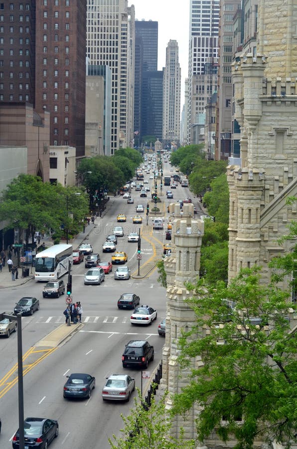Michigan Ave. Chicago stock photo