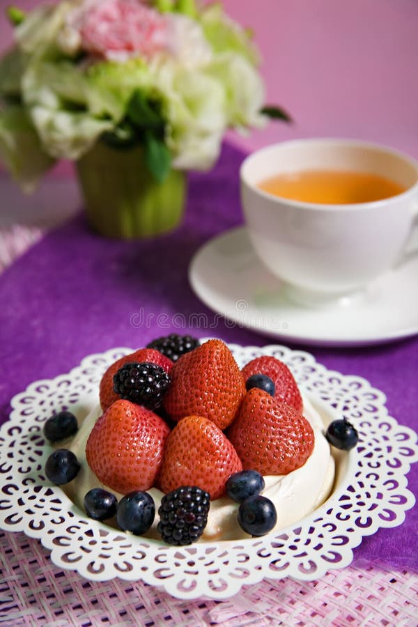 Mixed berry cake stock photos Mixed berry cake stock photos