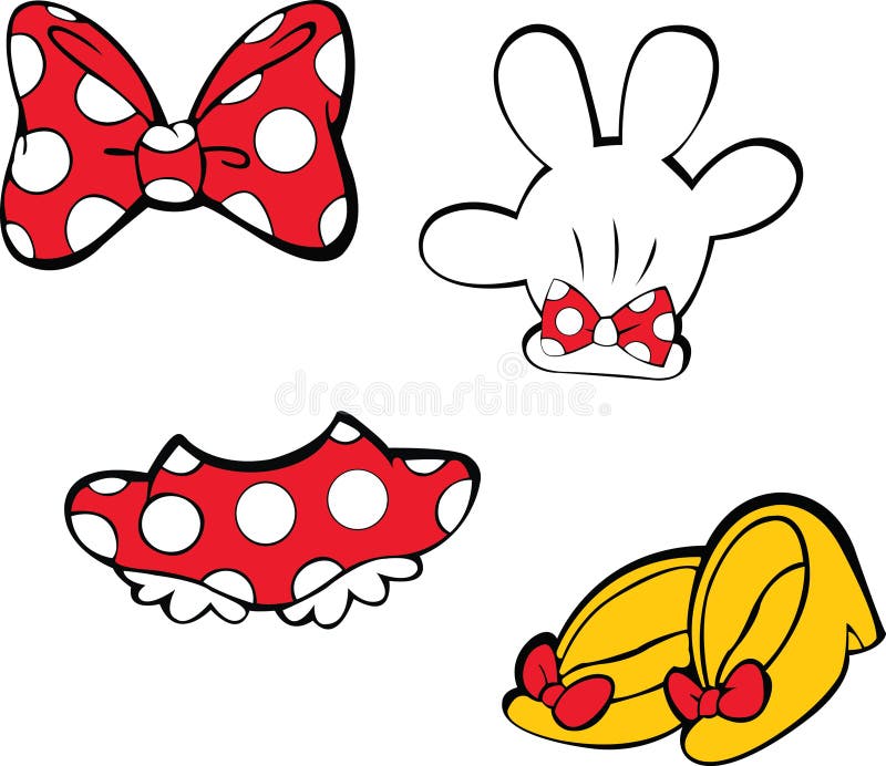 Minnie Mouse Disney Logo Cartoon Character Stock Vector (Royalty