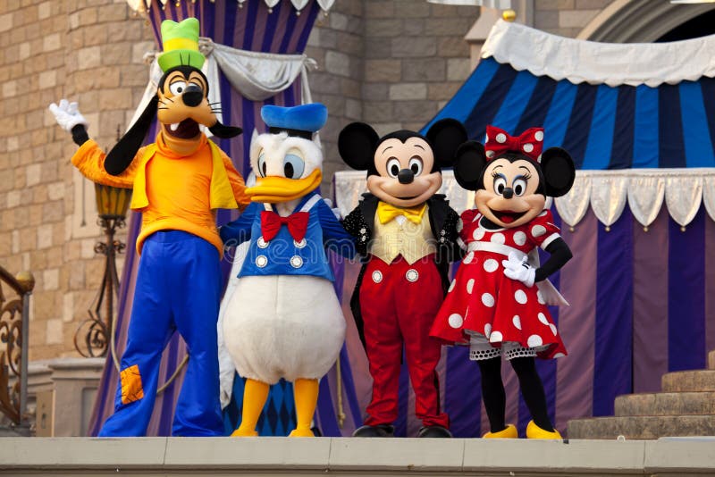 Mickey and Minnie Mouse, Donald Duck and Goofy