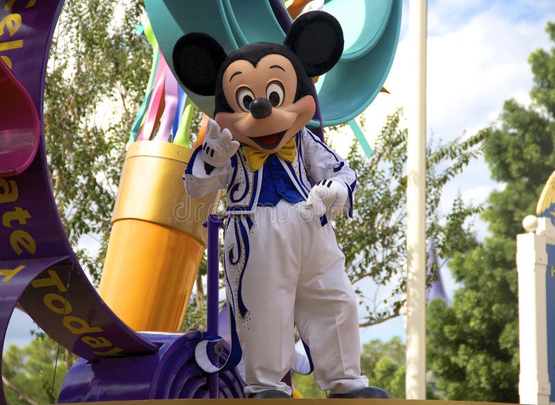 A smiling Mickey Mouse at Disney World in Orlando Florida. A smiling Mickey Mouse at Disney World in Orlando Florida.