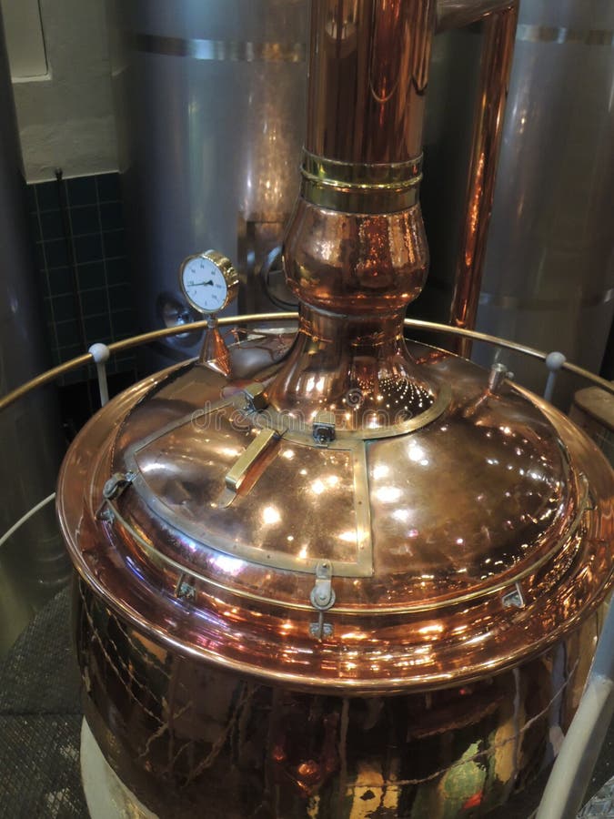 Micro Brewery in Restaurant Stock Image Image of metal, microbrewery
