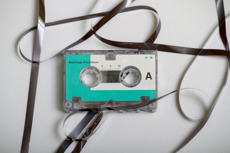 Micro Cassette Tape That A Tape Recorder Ate royalty free stock photos