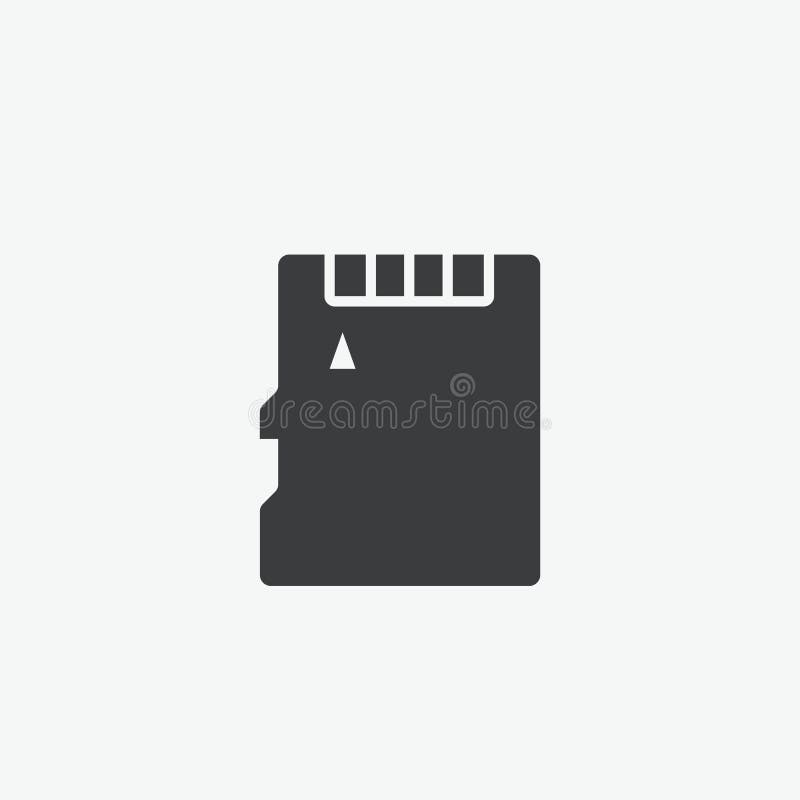 Micro Memory Card Vector Icon vector illustration