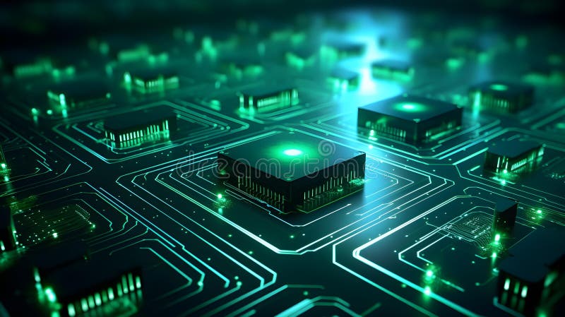 Glowing Microchip Core