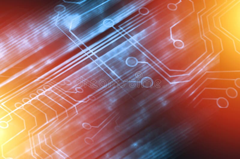 Microchip background in blue royalty free illustration